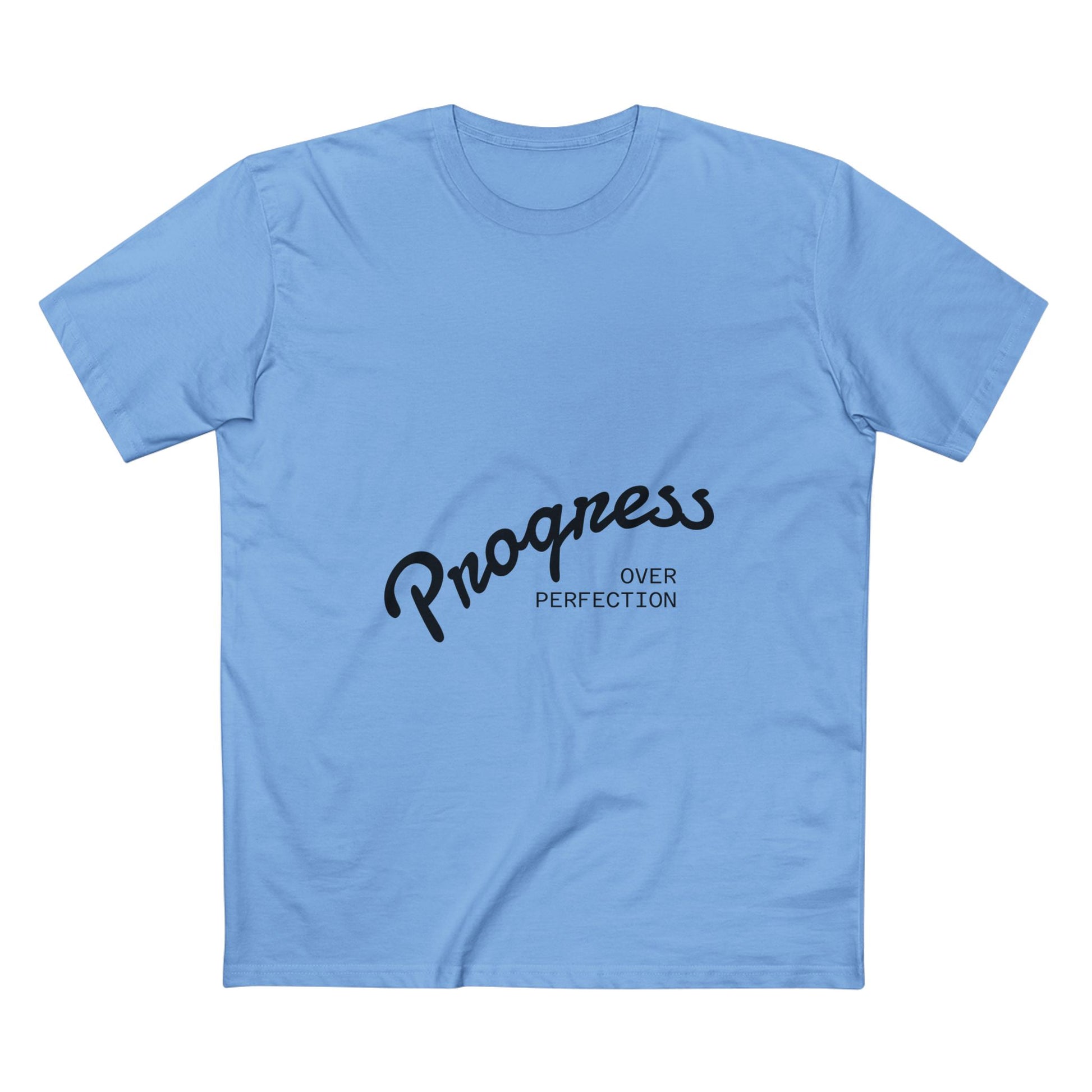 Progress Over Perfection Adult Staple Tee, Motivational T-Shirt, Casual Wear, Gift for Graduates, Self-Care Shirt, Inspirational Attire