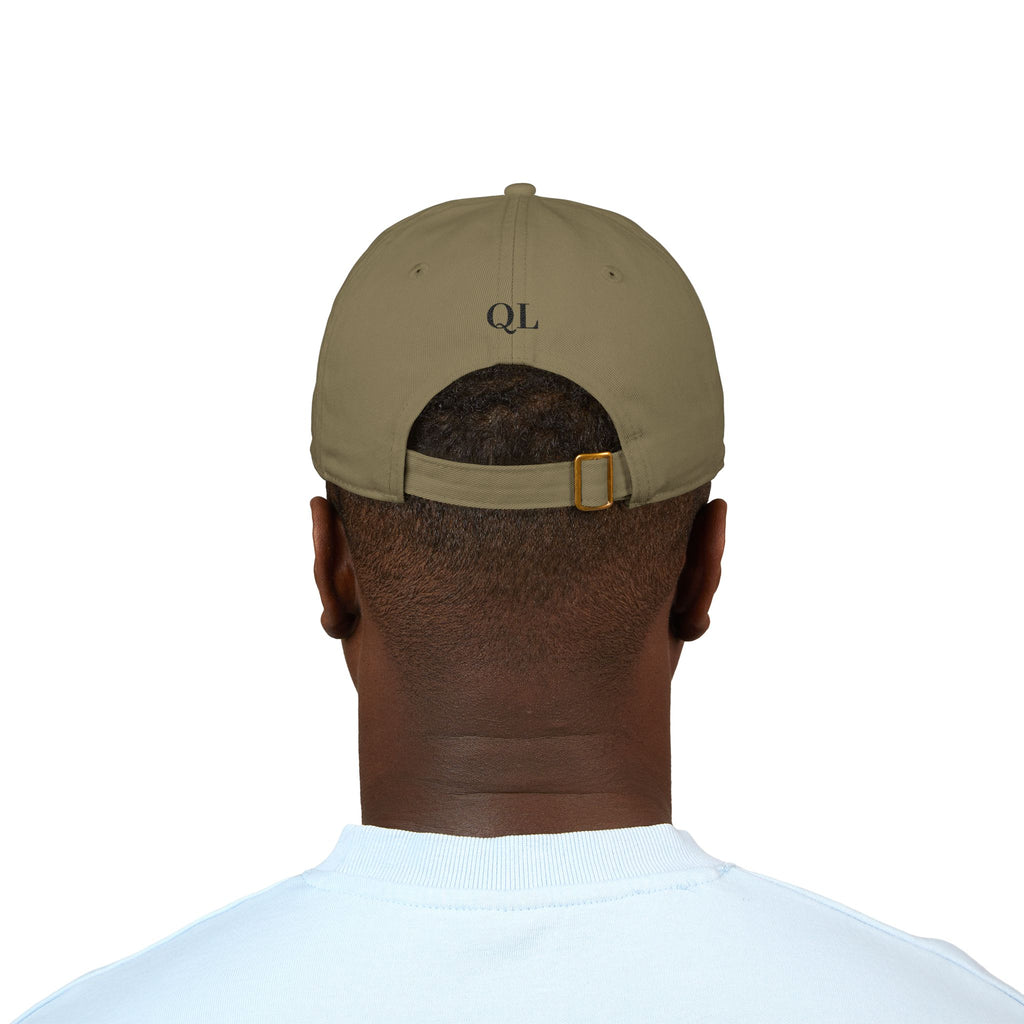 Chic Organic Baseball Cap with Embroidered 'Quiet Luxe'