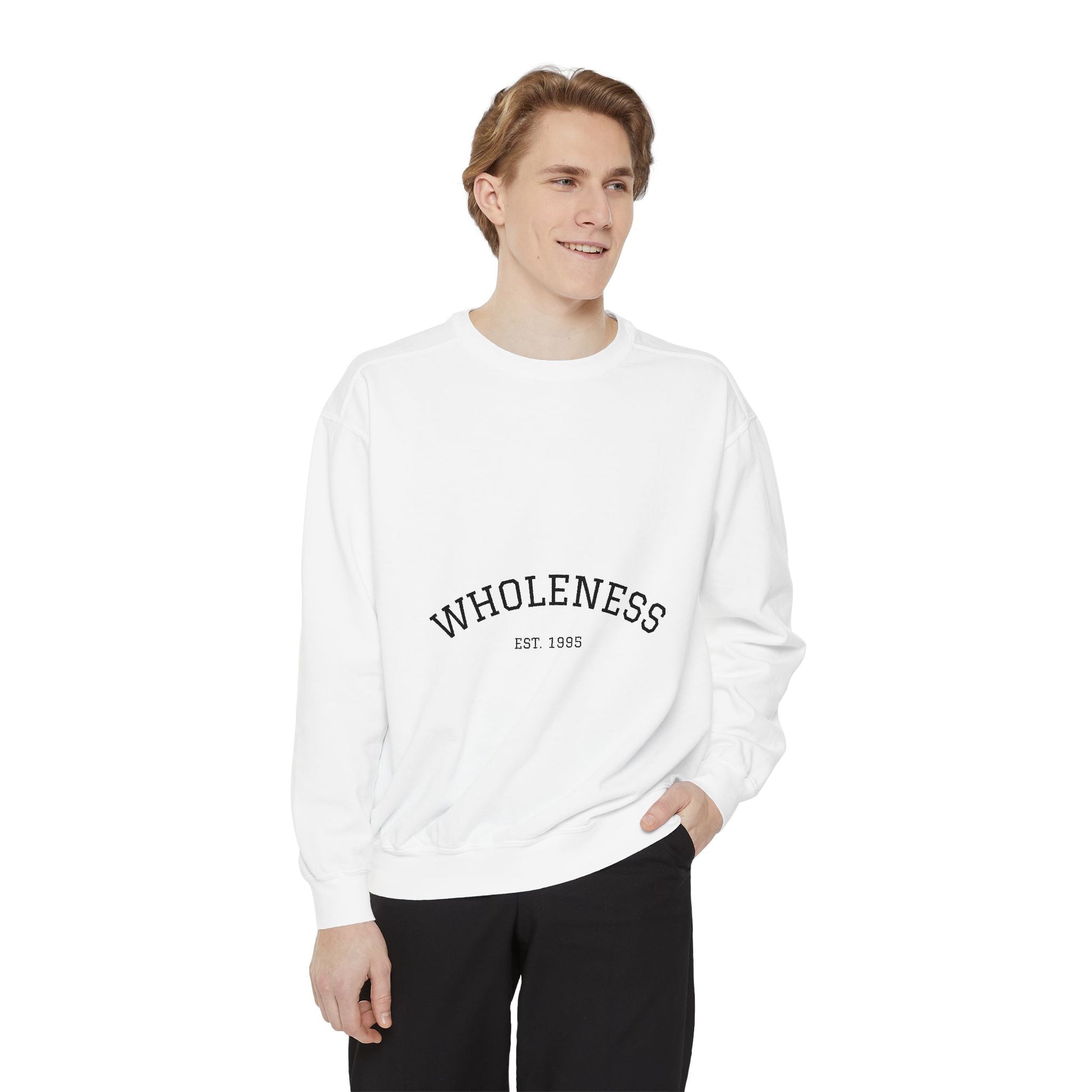 Wholeness Unisex Garment-Dyed Sweatshirt | Cozy Crewneck | Perfect for Relaxing, Gift for Birthdays, Self-Care Days, Casual Wear, [...]