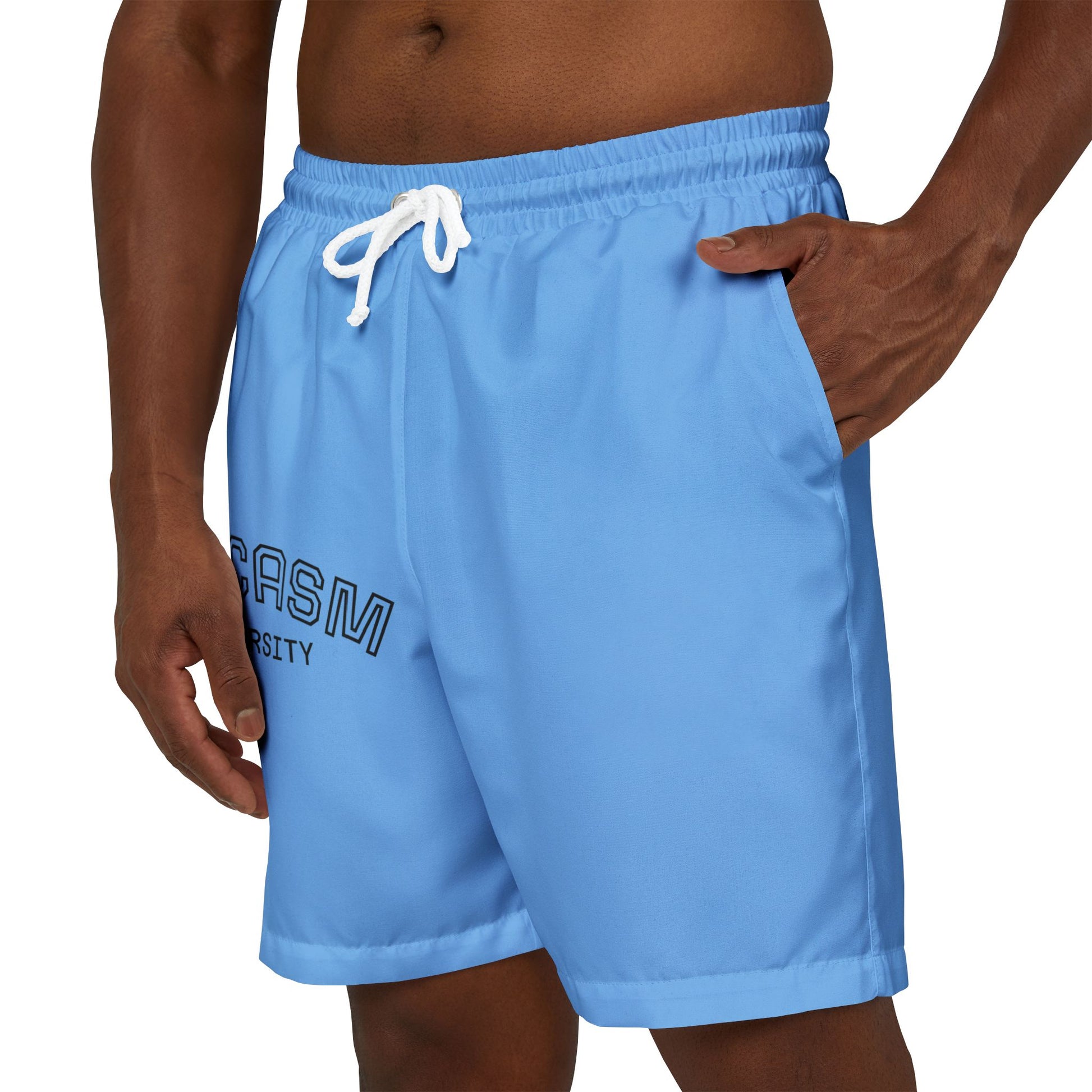 Sarcastic Swim Shorts | Unisex Casual Beachwear | Funny Summer Shorts | Sarcasm University Design | Perfect for Pool Parties