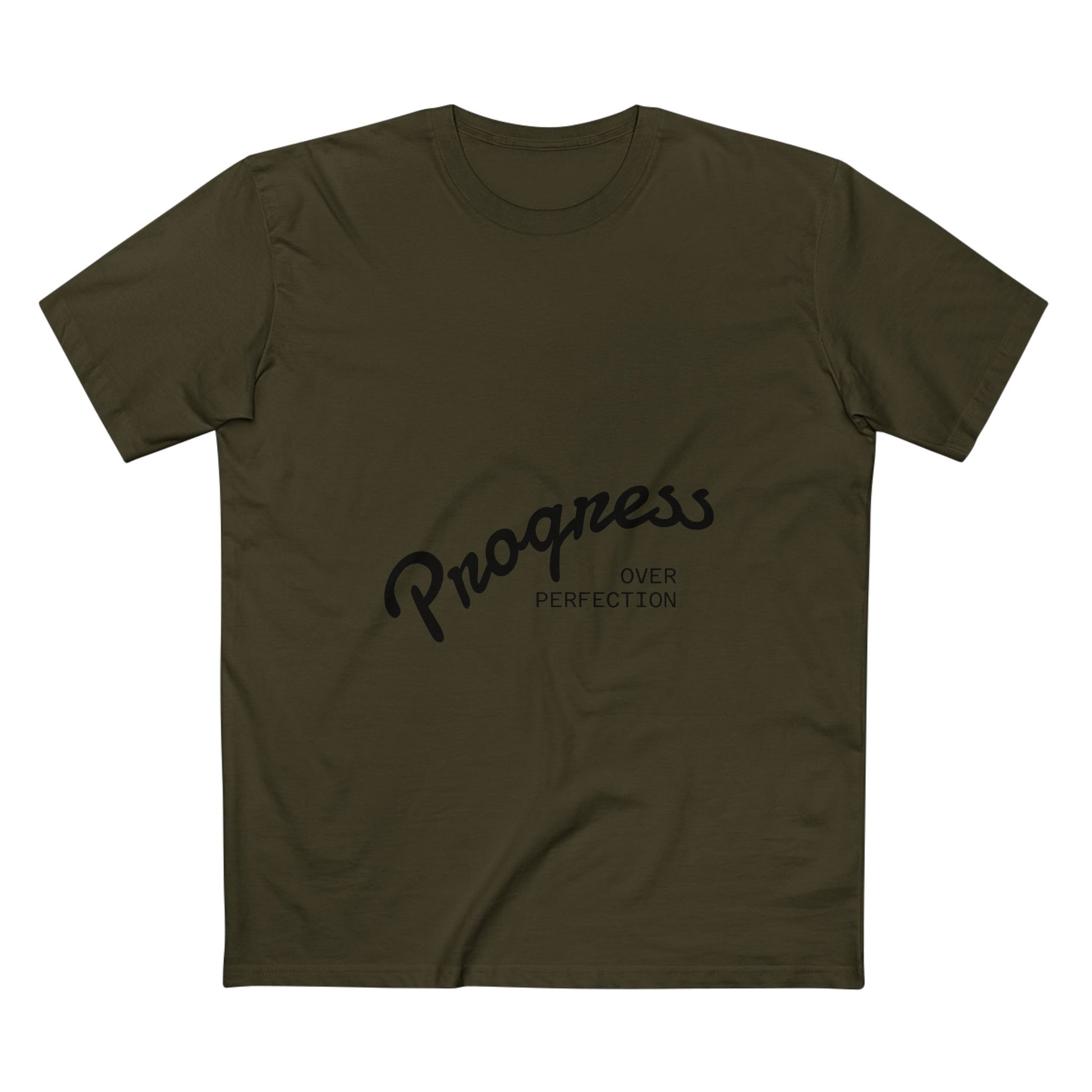 Progress Over Perfection Adult Staple Tee, Motivational T-Shirt, Casual Wear, Gift for Graduates, Self-Care Shirt, Inspirational Attire