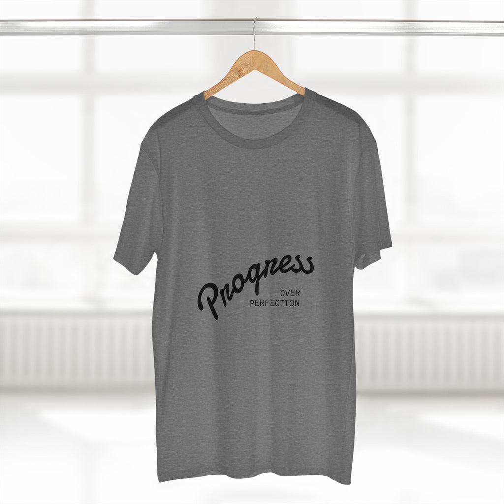 Progress Over Perfection Adult Staple Tee, Motivational T-Shirt, Casual Wear, Gift for Graduates, Self-Care Shirt, Inspirational Attire