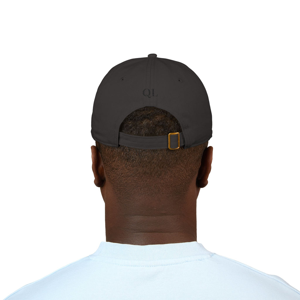 Chic Organic Baseball Cap with Embroidered 'Quiet Luxe'
