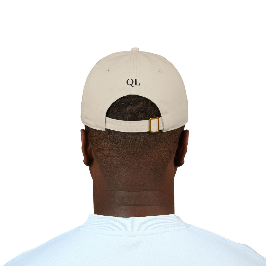 Chic Organic Baseball Cap with Embroidered 'Quiet Luxe'