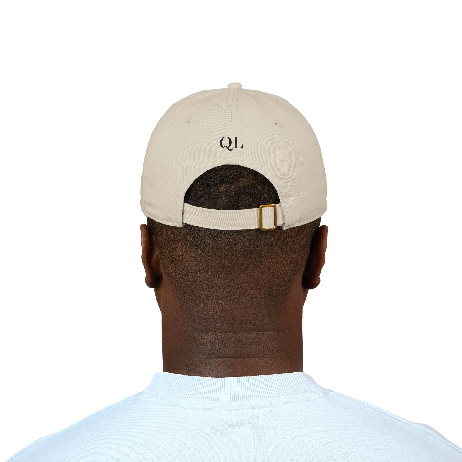Chic Organic Baseball Cap with Embroidered 'Quiet Luxe'