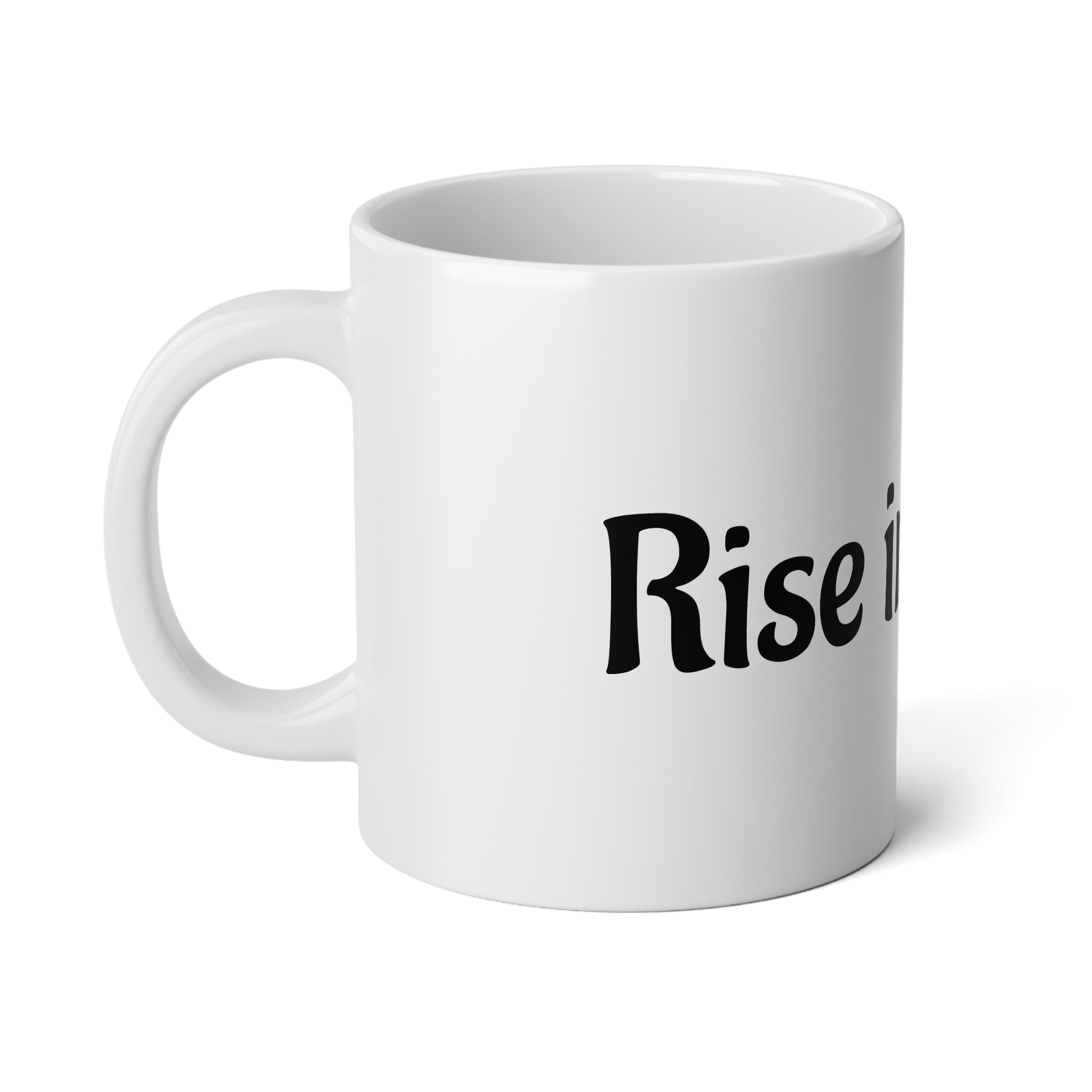 Jumbo Coffee Mug - "Rise in Shine" Inspirational Mug for Morning Boost, Office Gift, Housewarming, or Self-Care