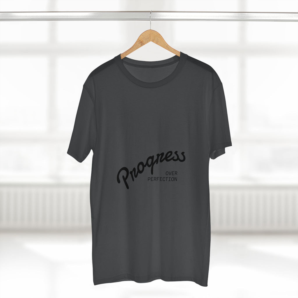 Progress Over Perfection Adult Staple Tee, Motivational T-Shirt, Casual Wear, Gift for Graduates, Self-Care Shirt, Inspirational Attire