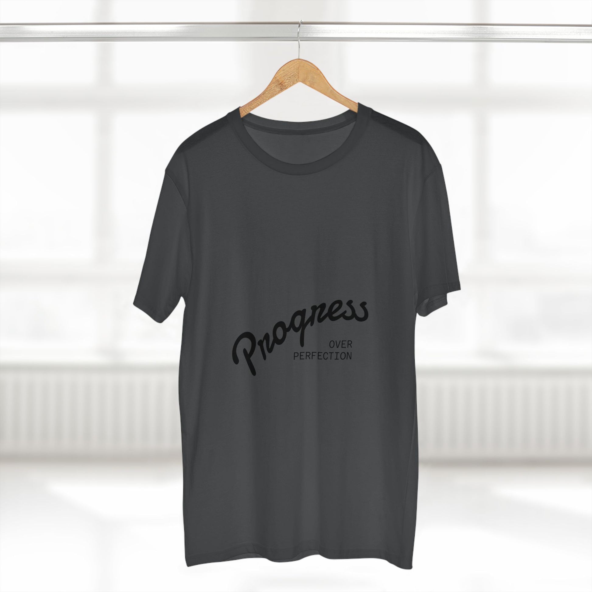 Progress Over Perfection Adult Staple Tee, Motivational T-Shirt, Casual Wear, Gift for Graduates, Self-Care Shirt, Inspirational Attire