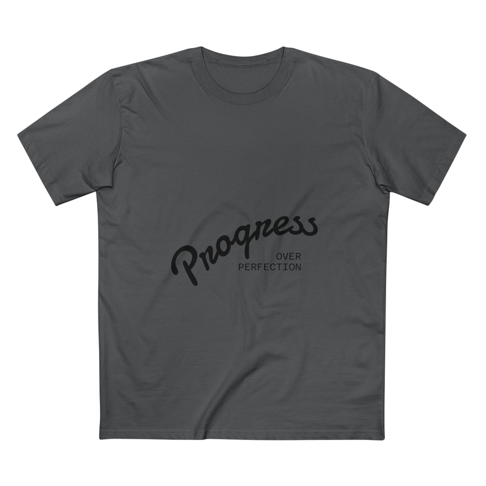Progress Over Perfection Adult Staple Tee, Motivational T-Shirt, Casual Wear, Gift for Graduates, Self-Care Shirt, Inspirational Attire