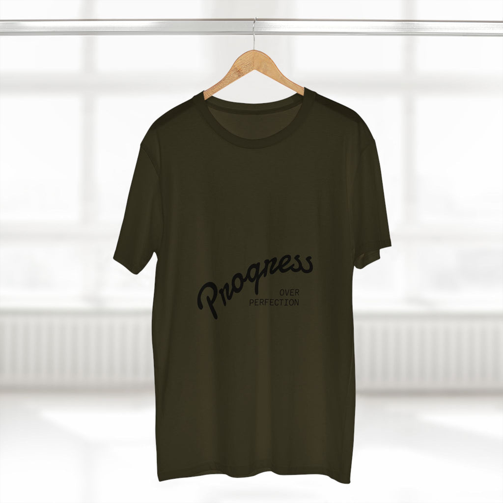 Progress Over Perfection Adult Staple Tee, Motivational T-Shirt, Casual Wear, Gift for Graduates, Self-Care Shirt, Inspirational Attire