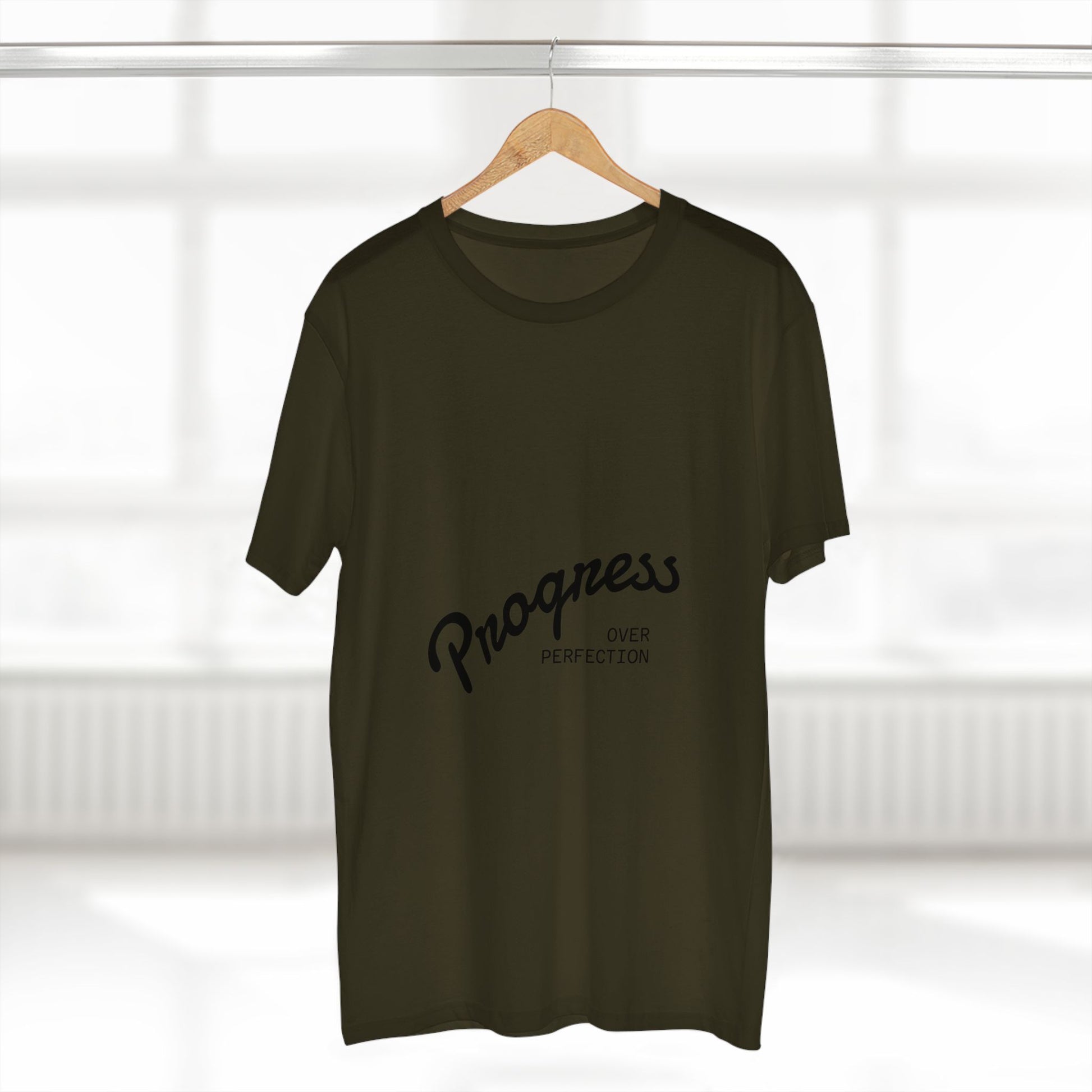 Progress Over Perfection Adult Staple Tee, Motivational T-Shirt, Casual Wear, Gift for Graduates, Self-Care Shirt, Inspirational Attire