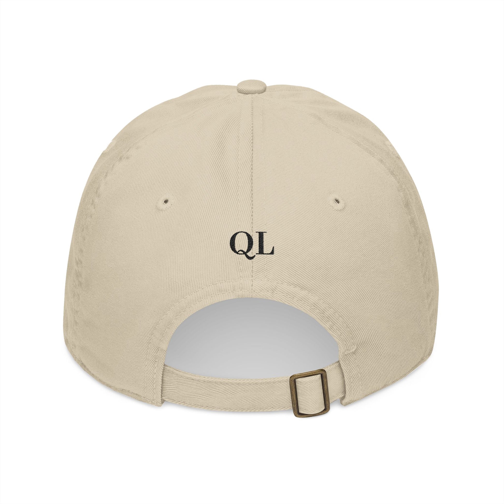 Chic Organic Baseball Cap with Embroidered 'Quiet Luxe'