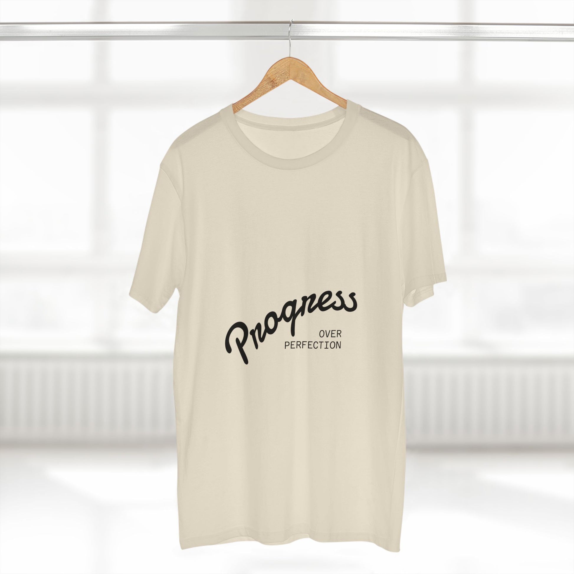 Progress Over Perfection Adult Staple Tee, Motivational T-Shirt, Casual Wear, Gift for Graduates, Self-Care Shirt, Inspirational Attire