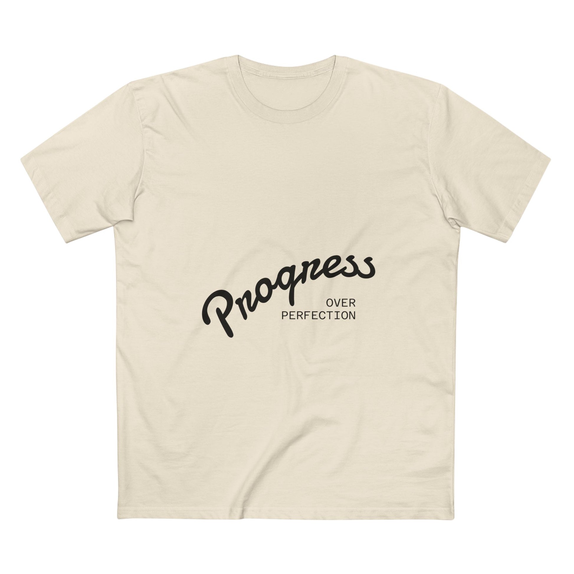 Progress Over Perfection Adult Staple Tee, Motivational T-Shirt, Casual Wear, Gift for Graduates, Self-Care Shirt, Inspirational Attire