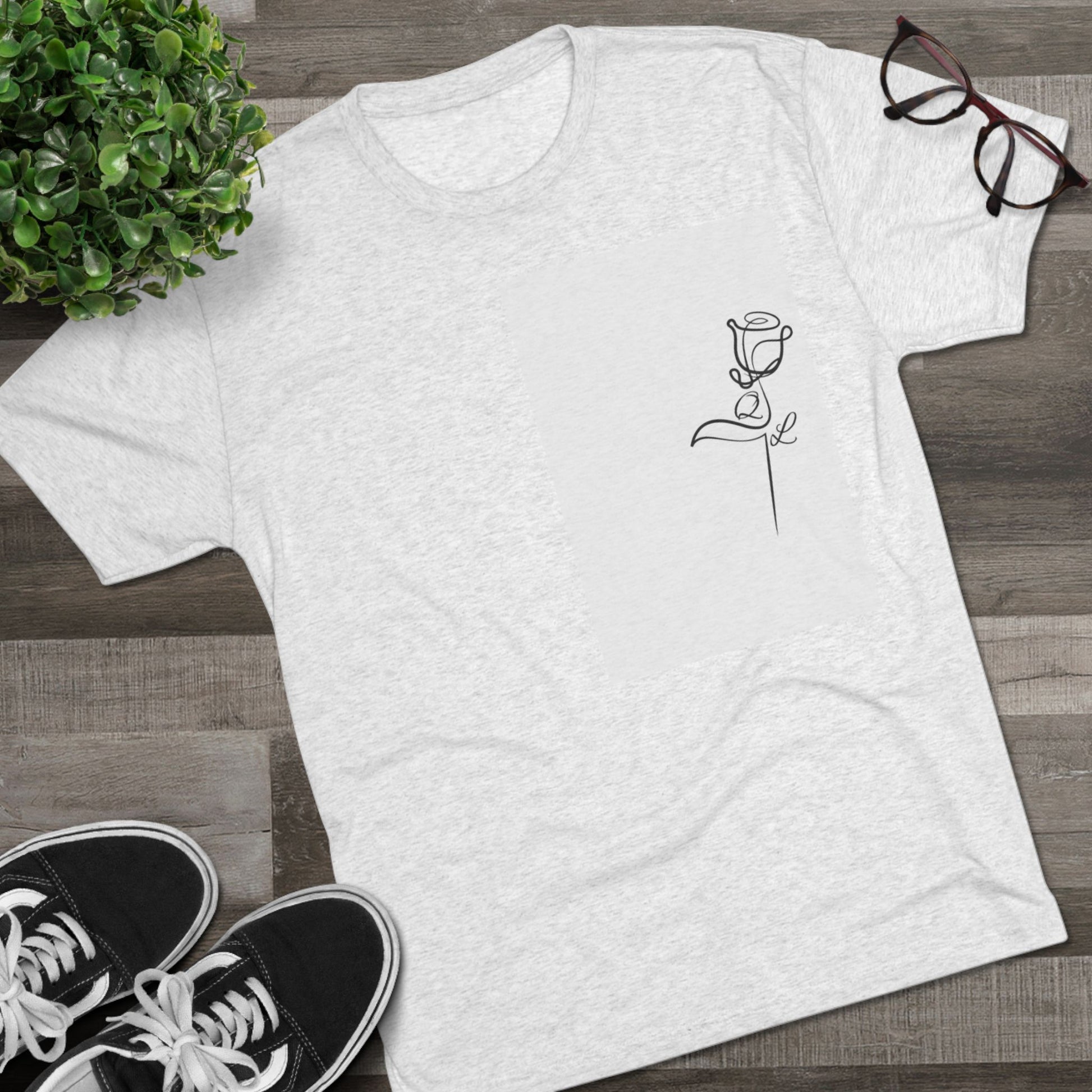 Minimalist Rose Graphic Tee, Unisex Crew Neck T-Shirt, Casual Flower Shirt, Gift for Her, Elegant Everyday Wear