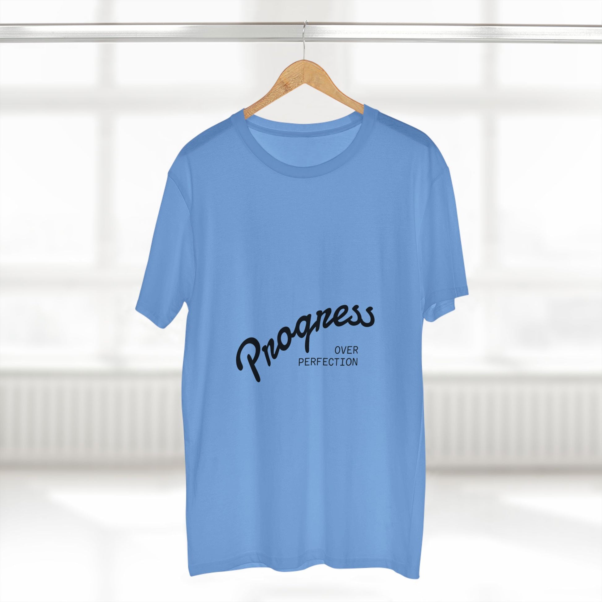 Progress Over Perfection Adult Staple Tee, Motivational T-Shirt, Casual Wear, Gift for Graduates, Self-Care Shirt, Inspirational Attire